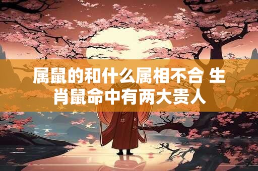 属鼠的和什么属相不合 生肖鼠命中有两大贵人