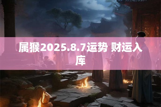 属猴2025.8.7运势 财运入库