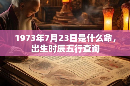 1973年7月23日是什么命，出生时辰五行查询