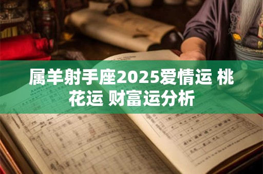 属羊射手座2025爱情运 桃花运 财富运分析