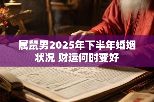属鼠男2025年下半年婚姻状况 财运何时变好