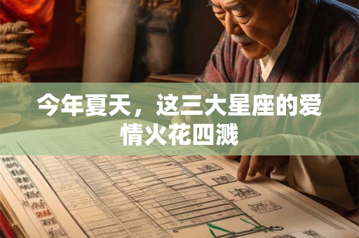 今年夏天，这三大星座的爱情火花四溅