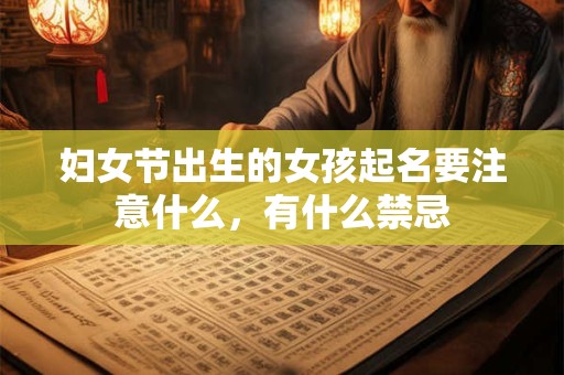 妇女节出生的女孩起名要注意什么，有什么禁忌