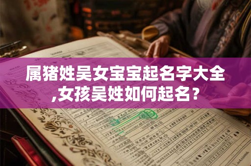 属猪姓吴女宝宝起名字大全,女孩吴姓如何起名？