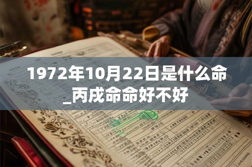 1972年10月22日是什么命_丙戌命命好不好
