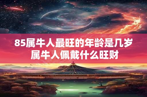 85属牛人最旺的年龄是几岁 属牛人佩戴什么旺财
