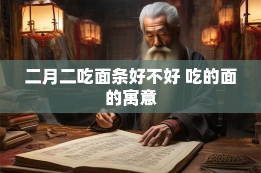 二月二吃面条好不好 吃的面的寓意