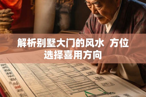 解析别墅大门的风水  方位选择喜用方向