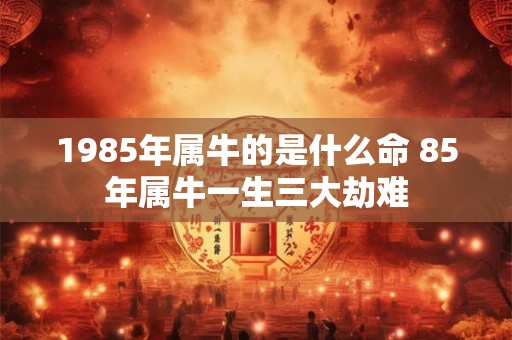1985年属牛的是什么命 85年属牛一生三大劫难 1985年属牛的是什么命 85年属牛一生三大劫难