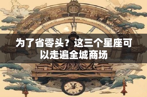 为了省零头？这三个星座可以走遍全城商场