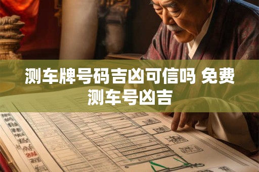 测车牌号码吉凶可信吗 免费测车号凶吉