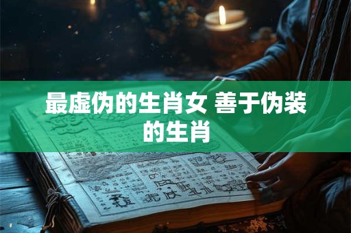 最虚伪的生肖女 善于伪装的生肖