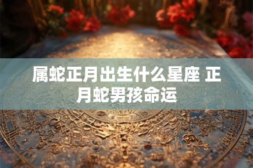 属蛇正月出生什么星座 正月蛇男孩命运