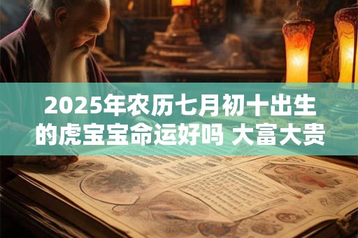 2025年农历七月初十出生的虎宝宝命运好吗 大富大贵吗