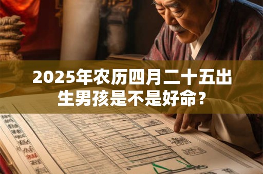 2025年农历四月二十五出生男孩是不是好命？