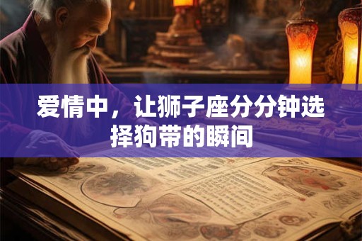 爱情中，让狮子座分分钟选择狗带的瞬间