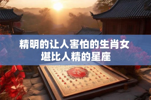 精明的让人害怕的生肖女 堪比人精的星座