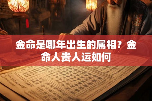 金命是哪年出生的属相？金命人贵人运如何