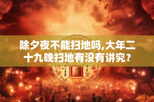 除夕夜不能扫地吗,大年二十九晚扫地有没有讲究？