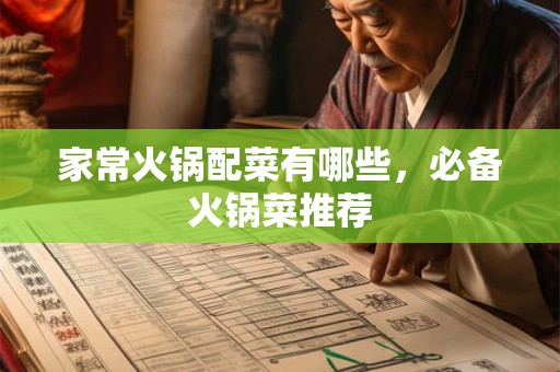 家常火锅配菜有哪些，必备火锅菜推荐