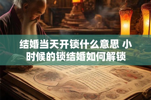 结婚当天开锁什么意思 小时候的锁结婚如何解锁