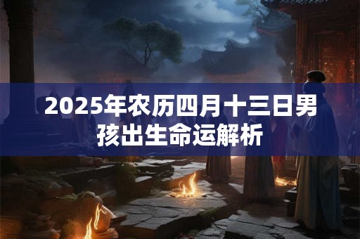 2025年农历四月十三日男孩出生命运解析