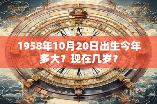 1958年10月20日出生今年多大？现在几岁？