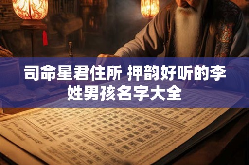 司命星君住所 押韵好听的李姓男孩名字大全