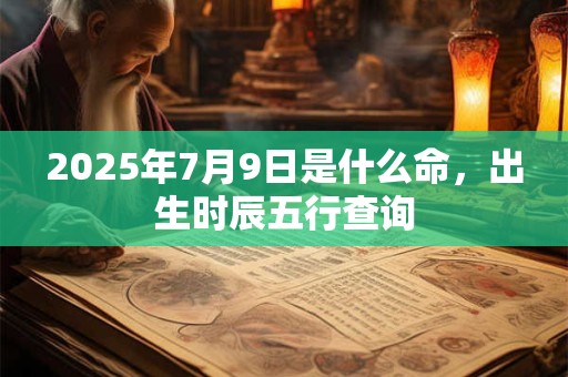 2025年7月9日是什么命，出生时辰五行查询