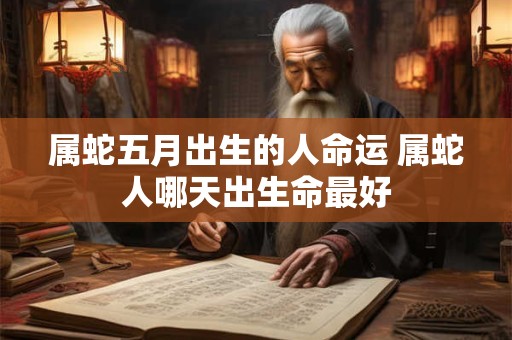 属蛇五月出生的人命运 属蛇人哪天出生命最好
