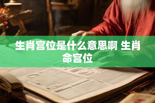 生肖宫位是什么意思啊 生肖命宫位