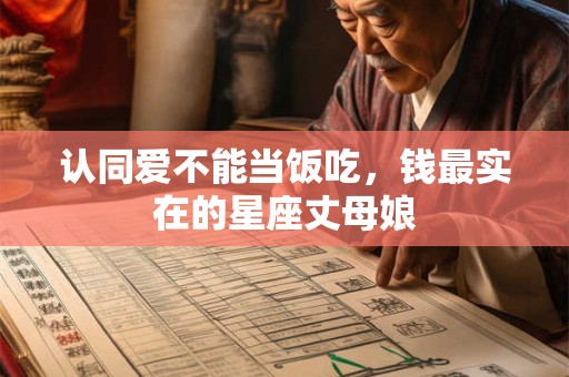 认同爱不能当饭吃，钱最实在的星座丈母娘