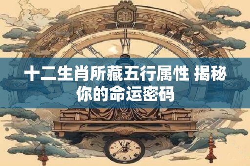 十二生肖所藏五行属性 揭秘你的命运密码