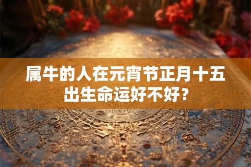 属牛的人在元宵节正月十五出生命运好不好？