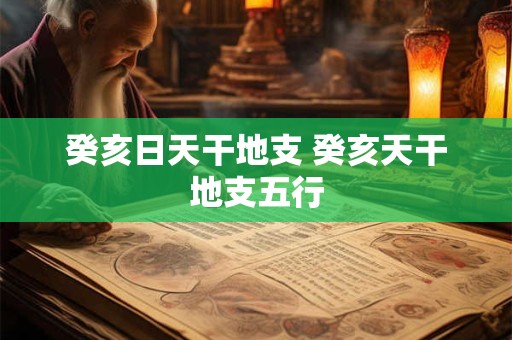 癸亥日天干地支 癸亥天干地支五行