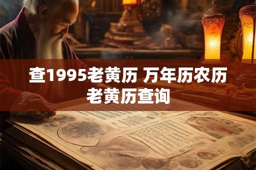 查1995老黄历 万年历农历老黄历查询