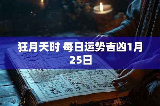 狂月天时 每日运势吉凶1月25日