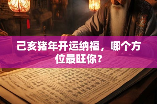 己亥猪年开运纳福，哪个方位最旺你？
