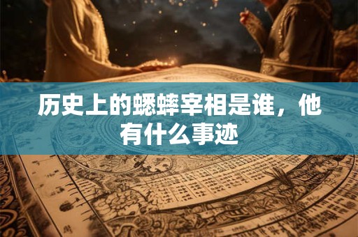 历史上的蟋蟀宰相是谁，他有什么事迹