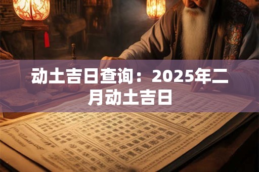 动土吉日查询：2025年二月动土吉日