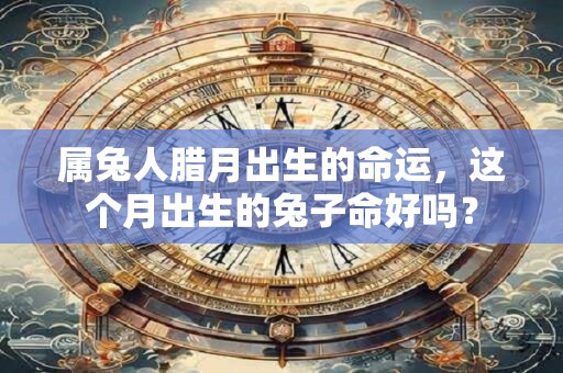 属兔人腊月出生的命运，这个月出生的兔子命好吗？
