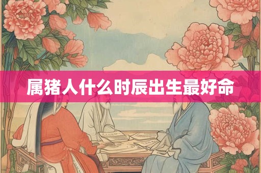 属猪人什么时辰出生最好命
