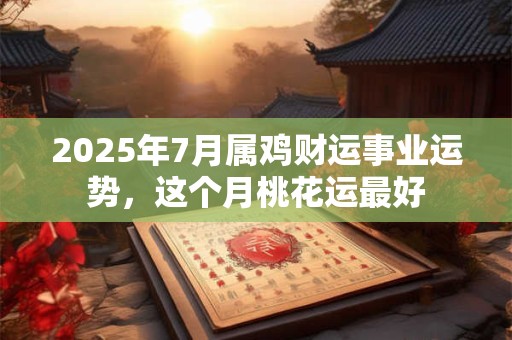 2025年7月属鸡财运事业运势，这个月桃花运最好