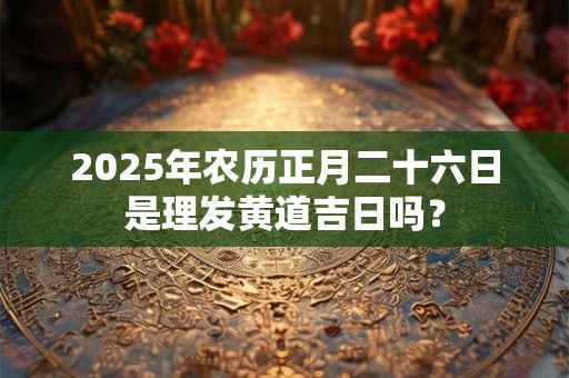 2025年农历正月二十六日是理发黄道吉日吗？