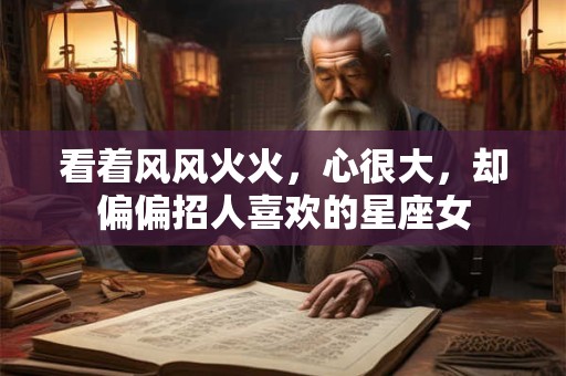 看着风风火火，心很大，却偏偏招人喜欢的星座女