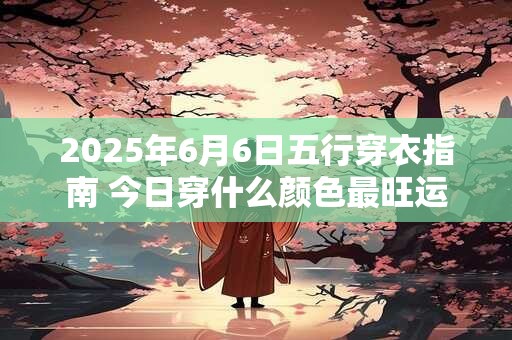 2025年6月6日五行穿衣指南 今日穿什么颜色最旺运