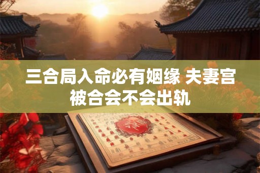 三合局入命必有姻缘 夫妻宫被合会不会出轨