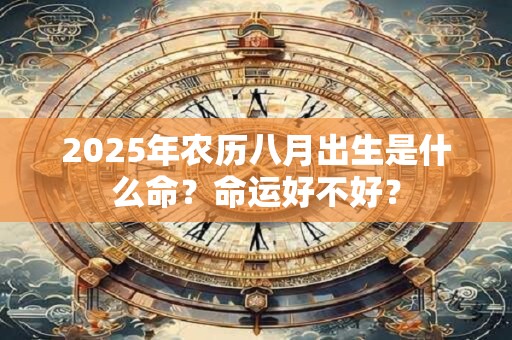 2025年农历八月出生是什么命？命运好不好？