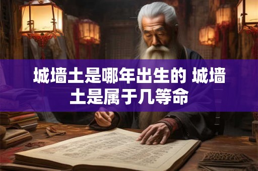 城墙土是哪年出生的 城墙土是属于几等命