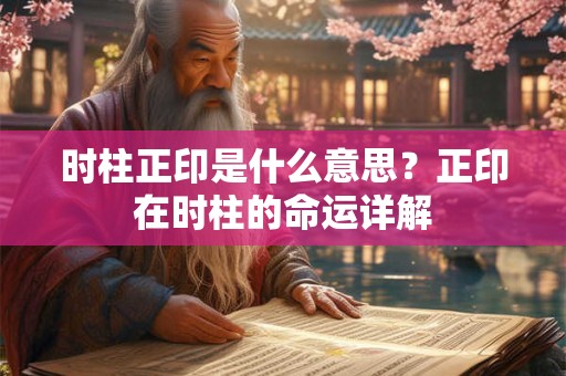 时柱正印是什么意思？正印在时柱的命运详解